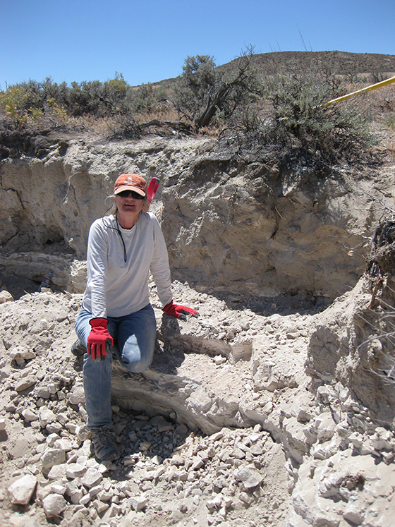 Mary Klass at the Bruneau Woodpile June 2014